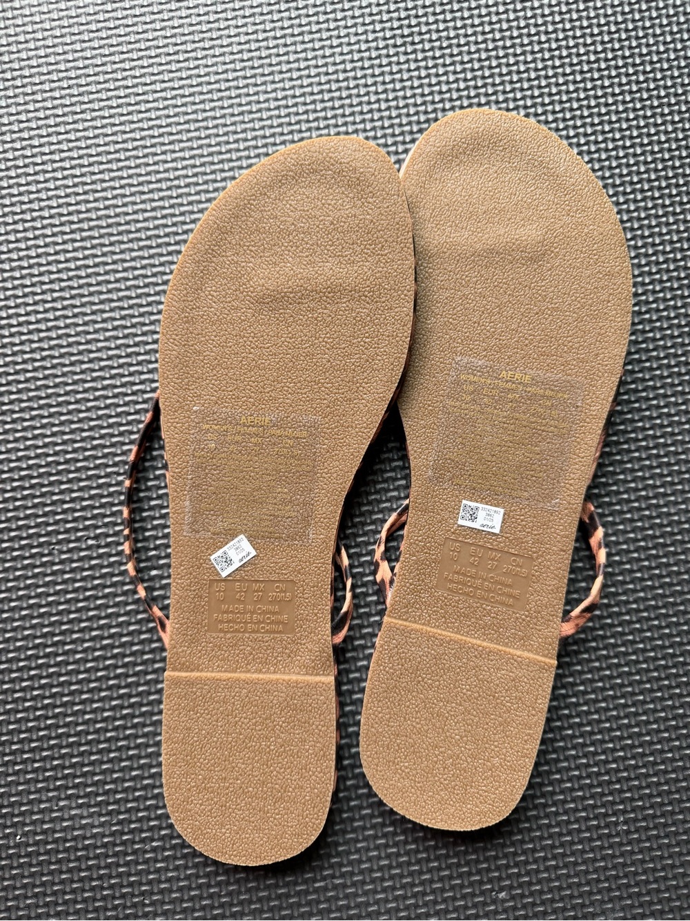 Aerie Leopard Print Flip Flops Sandals New Sz 10 - Picture 8 of 8